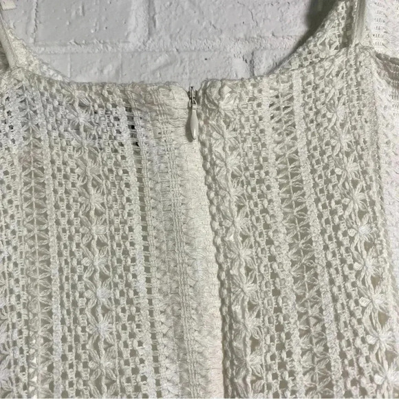 White Knit Dress Kendall & Kylie Flirty Boho Romantic Zipper String Strap - Picture 5 of 13